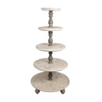 Etagère 5 Laags Ø 71x143 cm wit Grijs thoun