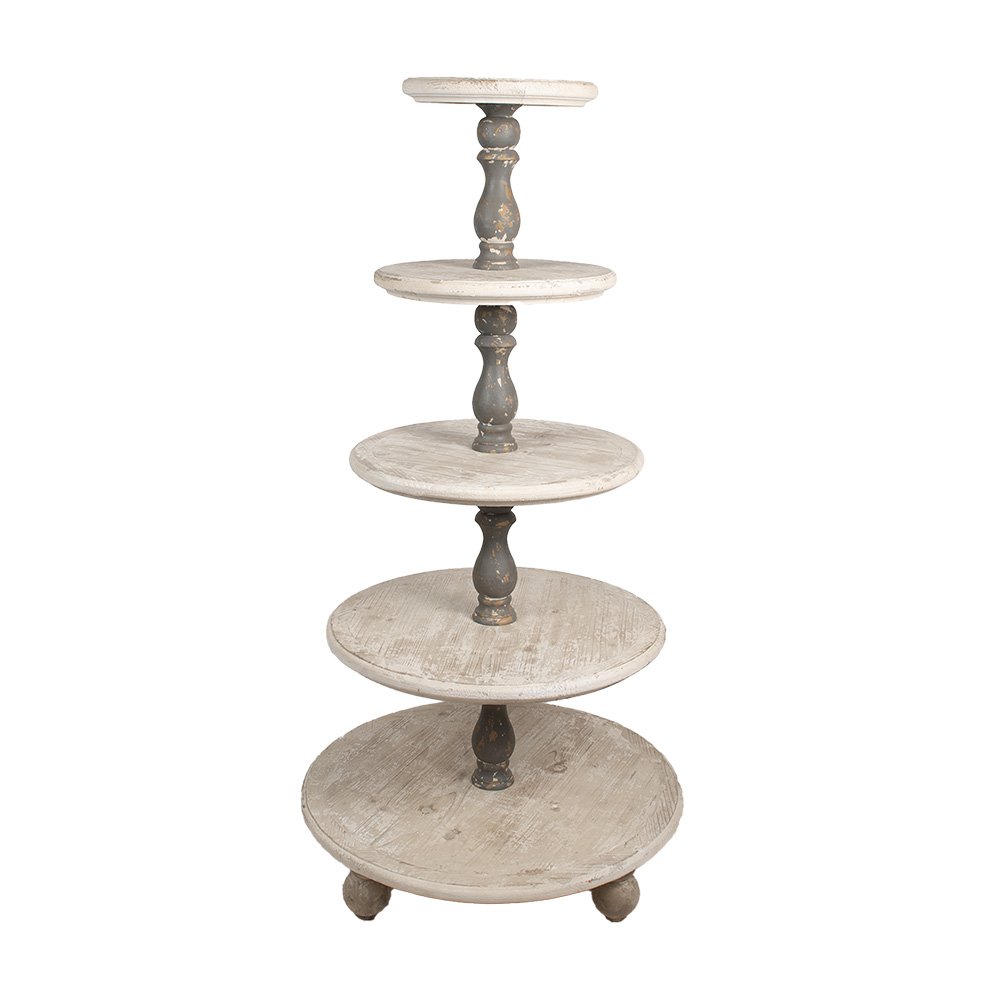 Etagère 5 Laags Ø 71x143 cm wit Grijs thoun