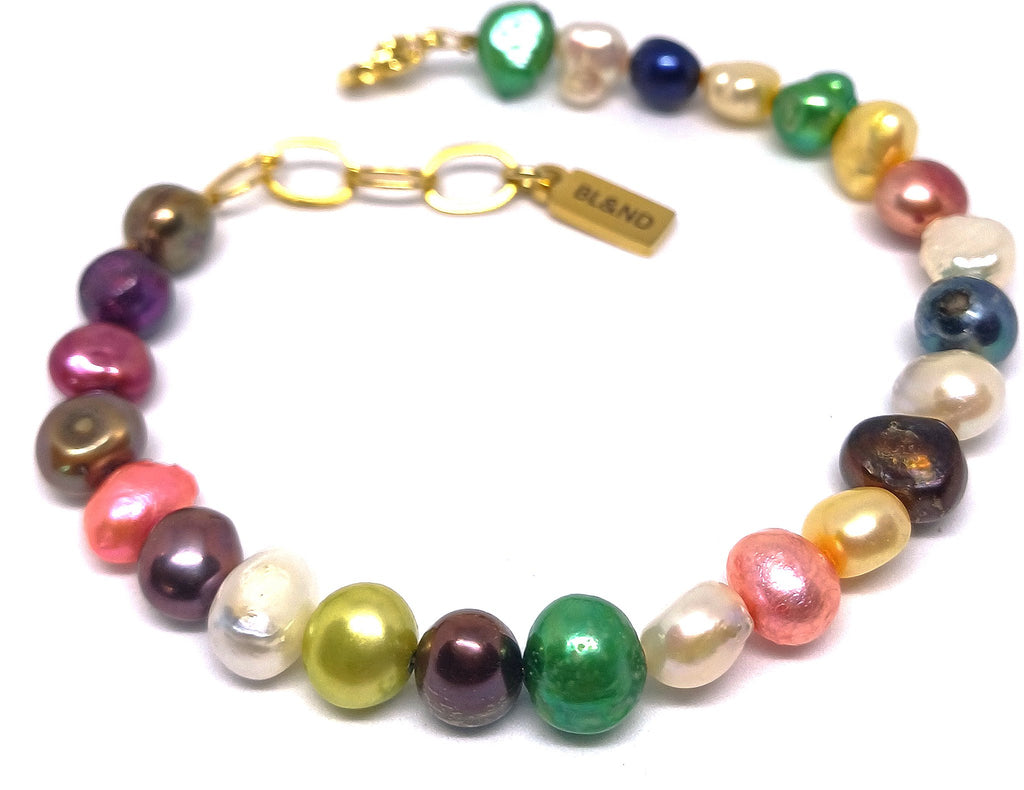 Kleurrijke zoetwaterparel armbanden Galaxy