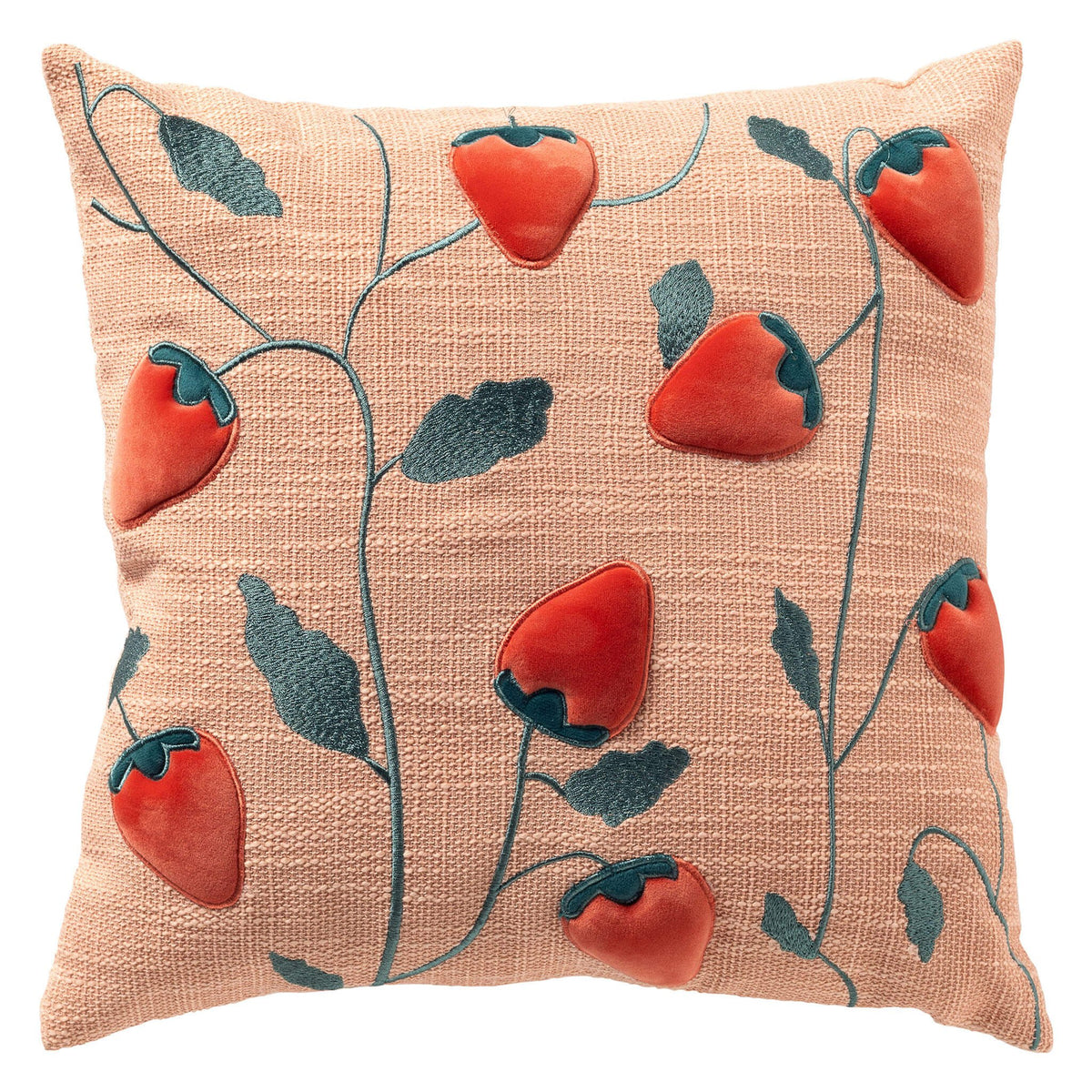 Dutch Decor Strawberry - Kussen 45x45 cm - Perzik Poeder - Roze