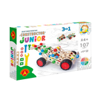Constructieset Constructor Junior Sportauto 3 in 1 van hout- 107 onderdelen