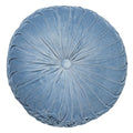 Dutch Decor Kaja - Kussen Ø40cm - Rond - Fluweel - Provinciaal Blauw - Blauw