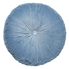 Dutch Decor Kaja - Kussen Ø40cm - Rond - Fluweel - Provinciaal Blauw - Blauw