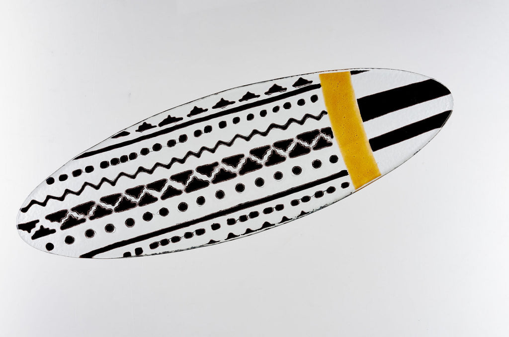 Boho Oval L 44x15 Amber & Black Tekeningen