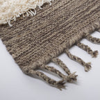 Handgemaakt Berber-tapijt – Wol-katoen - Witgrijs