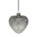 Decoratie hart zilver 17cm
