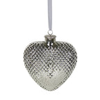 Decoratie hart zilver 17cm