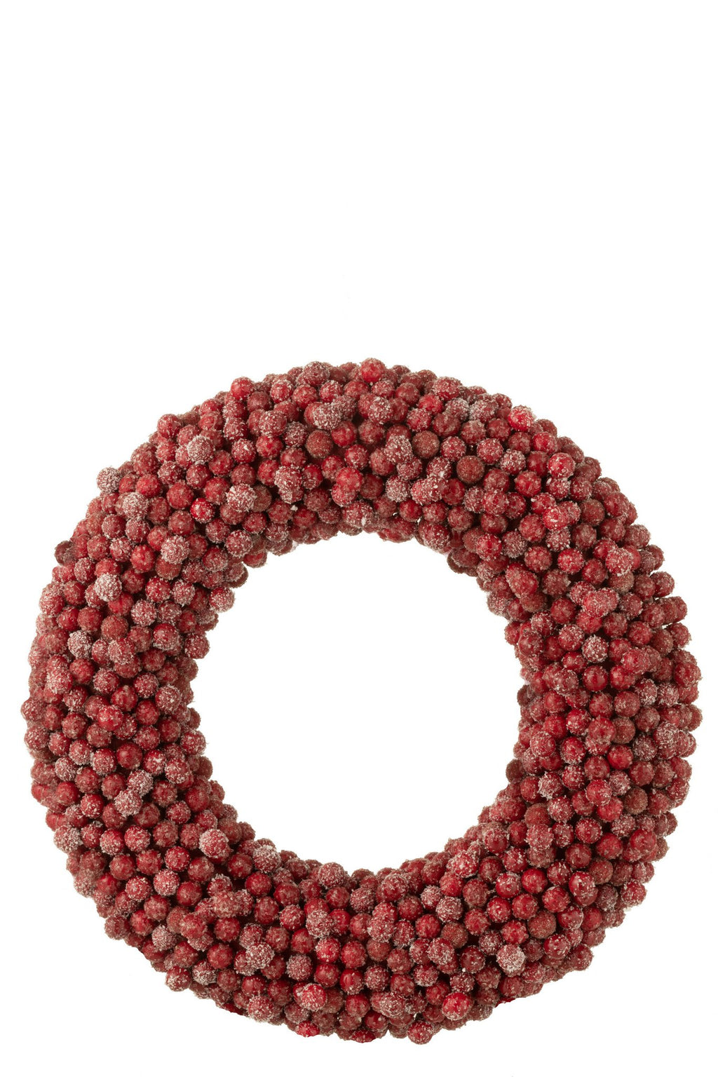 J-Line Krans Rond Bessen Plastiek Rood Large