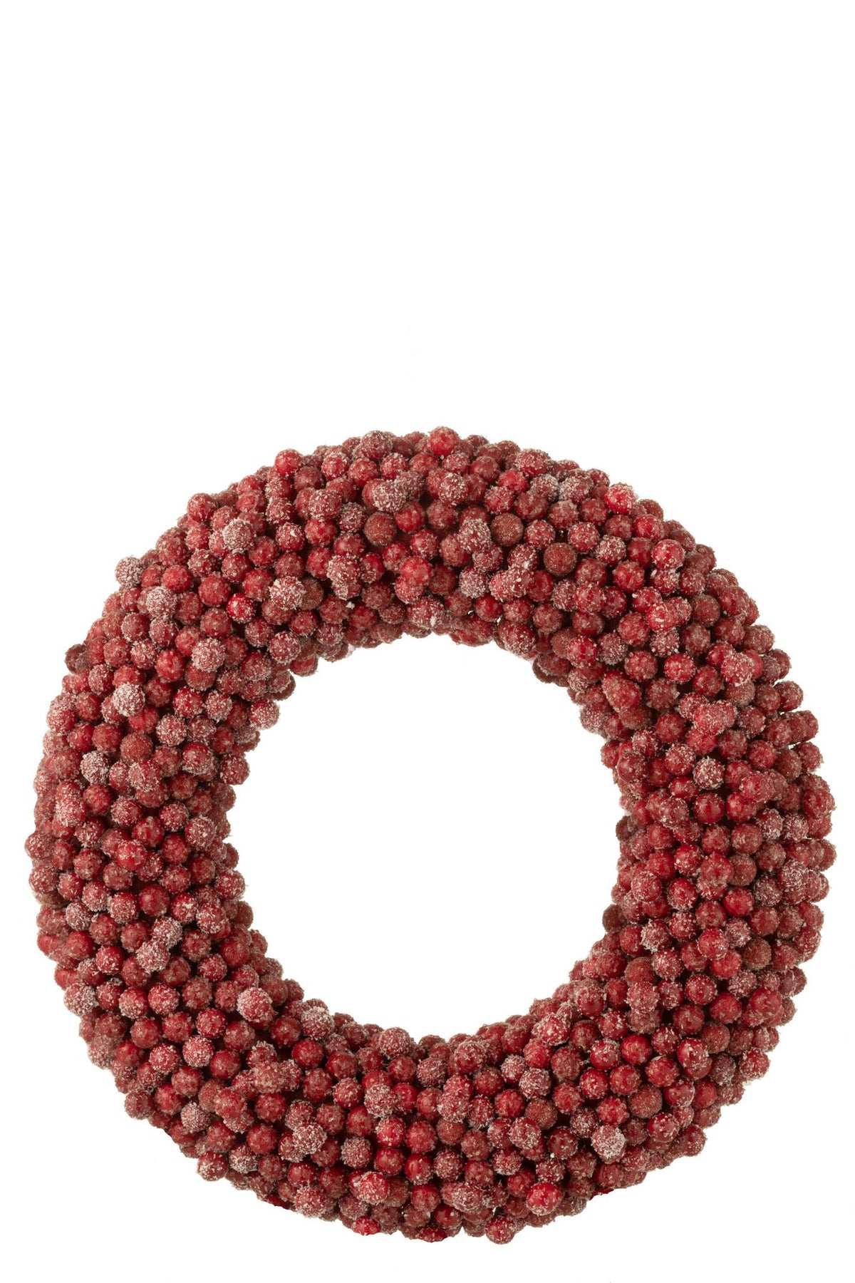 J-Line Krans Rond Bessen Plastiek Rood Large