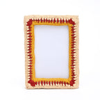 Fotolijst – Elegantie met gouden amberkleurige kralen – Ambachtelijk decor – 4×6 inch