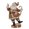 Kerstdecoratie Beeld Kerstman 20 cm Bruin Wit Polyresin