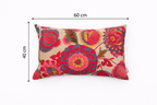Boho geborduurd katoen - Fluwelen lendenkussen - 40 x 60 cm