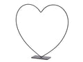 Metalen hart op voet 25cm zwart