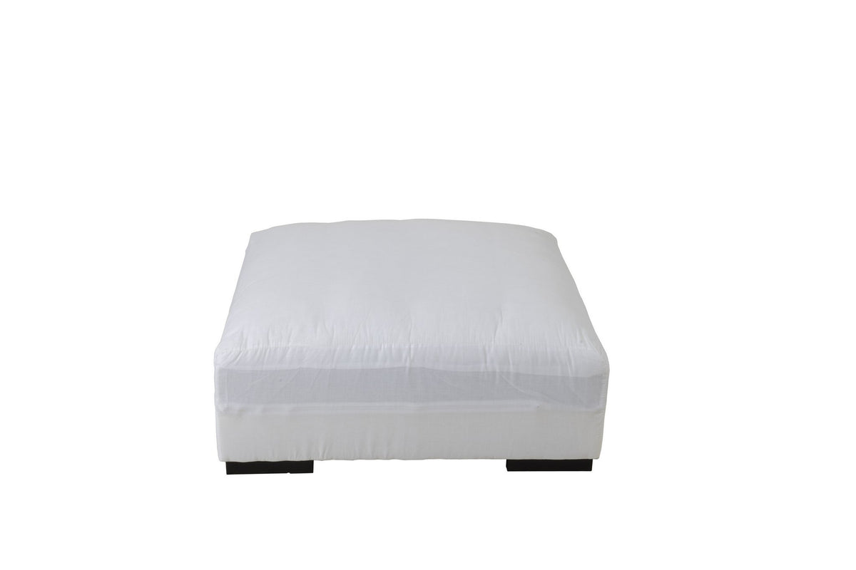 J-Line onderstel Poef Monaco Exclusief Hoes - textiel - wit