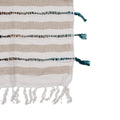 Plaid 125x150 cm Beige Katoen Strepen Deken