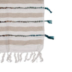 Plaid 125x150 cm Beige Katoen Strepen Deken