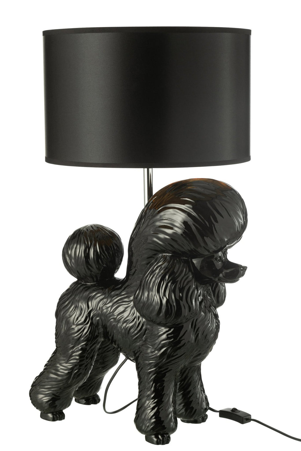 J-Line lamp Hond Poodle - polyresin - zwart