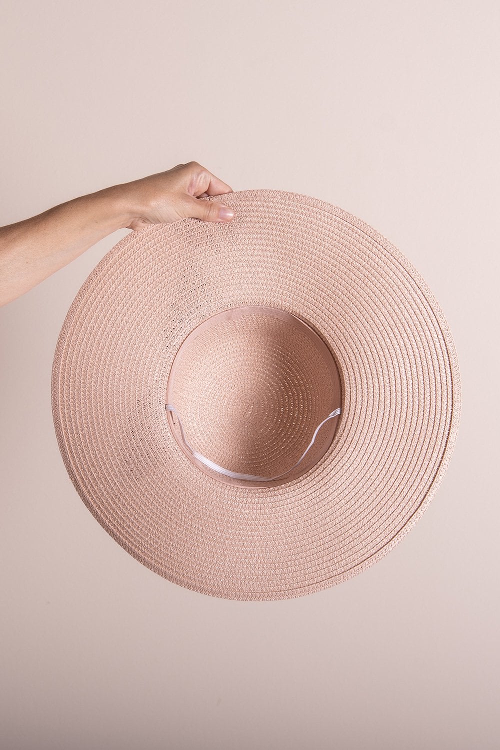 Hoed Dames Roze Papierstro Zonnehoed