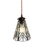 Hanglamp Tiffany Ø 15x115 cm transparant Glas Hanglamp Eettafel