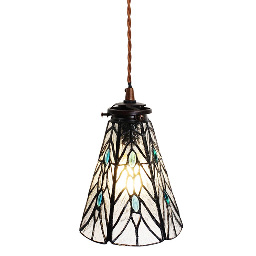 Hanglamp Tiffany Ø 15x115 cm transparant Glas Hanglamp Eettafel