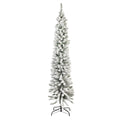 Kerstboom Groen Wit, Kunststof en Metaal 50x50x210 cm