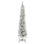 Kerstboom Groen Wit, Kunststof en Metaal 50x50x210 cm