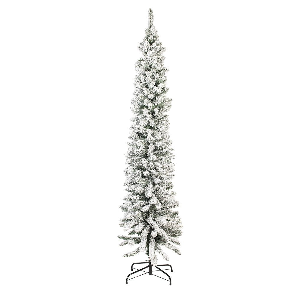 Kerstboom Groen Wit, Kunststof en Metaal 50x50x210 cm