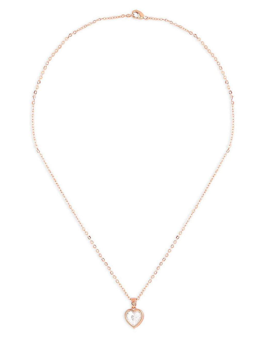 Rosévergulde hanger met CZ-knopen – ketting – eigentijdse stijl – ketting van 22 cm