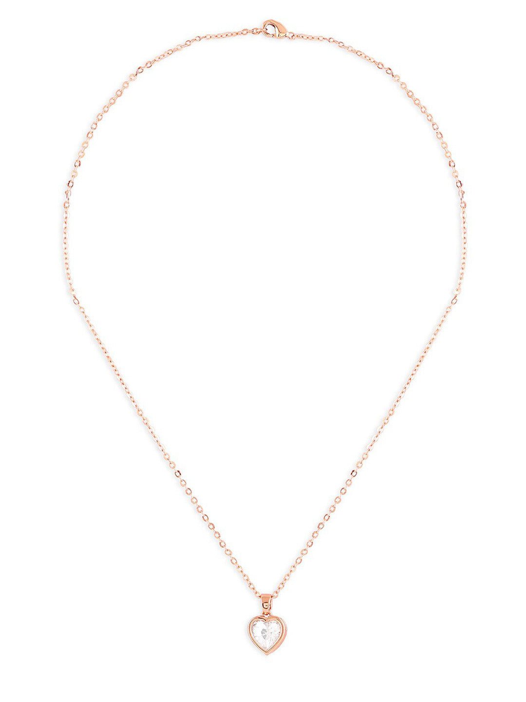 Rosévergulde hanger met CZ-knopen – ketting – eigentijdse stijl – ketting van 22 cm