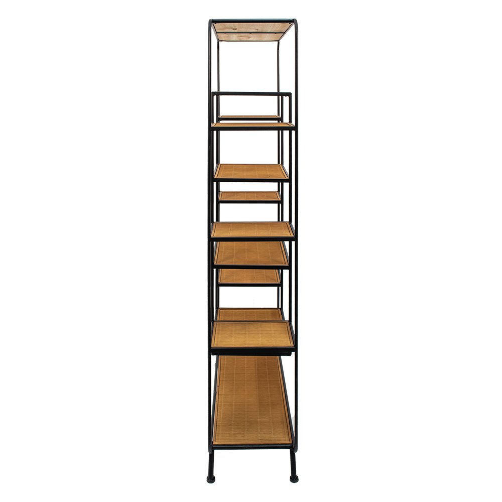 Wandrek Bruin Zwart, Hout en IJzer 80x32x169 cm
