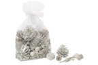 J-Line droogbloemen Mix - riet - wit