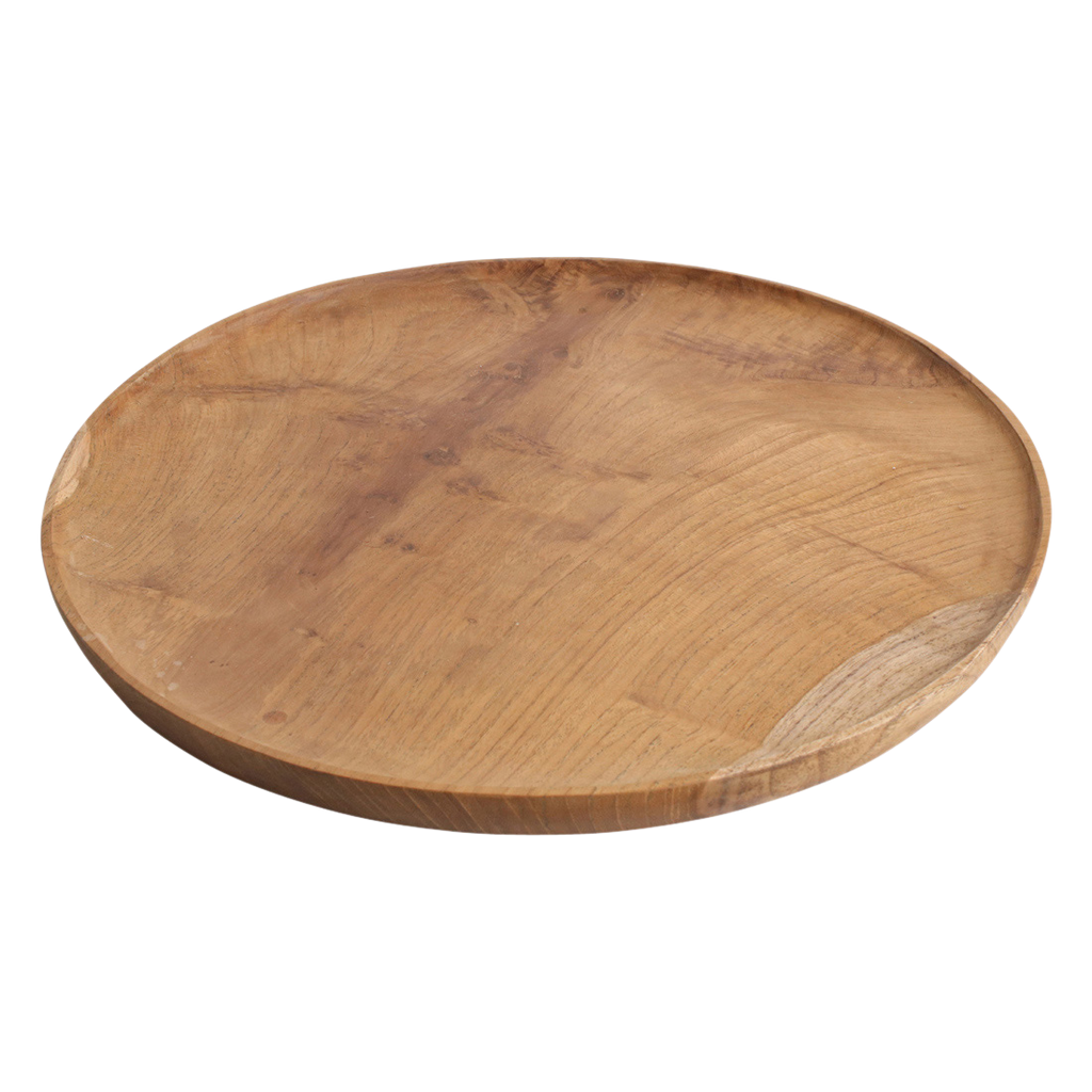 Teakhouten decoratief bord