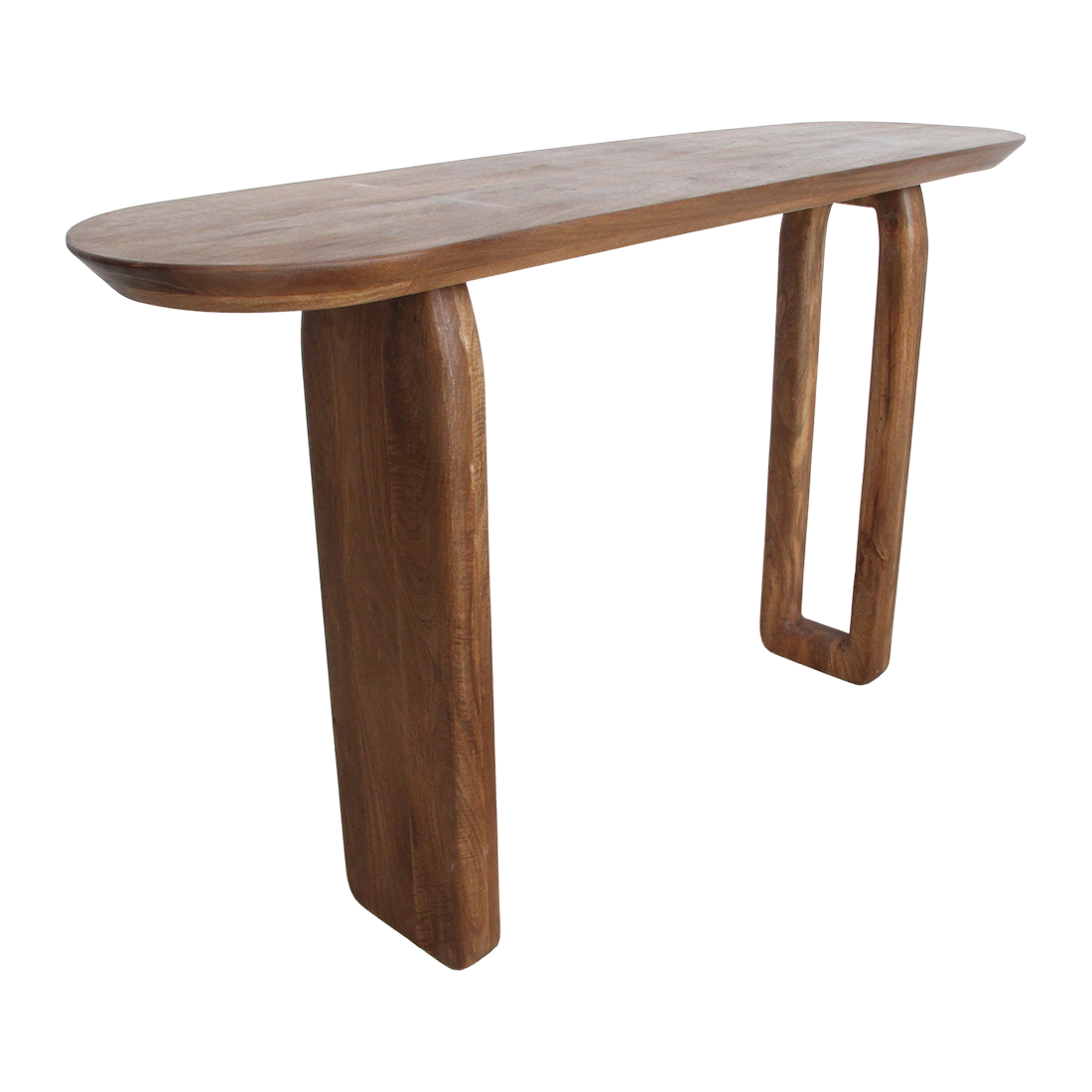 Bullnose consoletafel mangohout bruin - 140cm