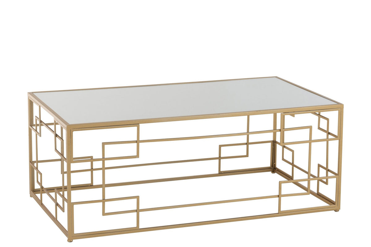 J-Line salontafel Lijnen -metaal/glas - goud