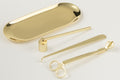 J-Line kaarsendief Candle Kit - ijzer - goud