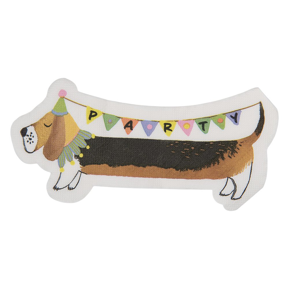 Servetten Papier Set van 20 Hond Wit Papier