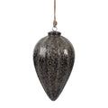 Kerstbal Ø 17x26 cm Zwart Glas Kerstboomversiering