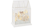 J-Line Ledkerstdorp - glas/synthetisch - wit/goud - medium