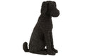 J-Line decoratie Hond Max Zittend - polyresin - zwart