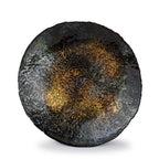Decoratieve schaal 32,5xH5,5cm glas zwart/goud Cosmo