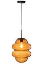 J-Line Hanglamp Honinglepel Glas Bruin