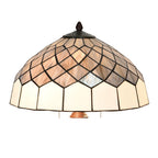 Tiffany Tafellamp Ø 40x58 cm Grijs Glas Tiffany Bureaulamp