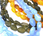 Ovale imitatie edelsteen ketting