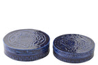 J-Line Set Van Twee Dozen Nag Metaal Blauw