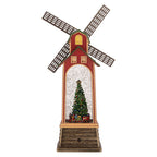 Kerstdecoratie met LED-verlichting en muziek 11x11x28 cm / 3xAA Bruin Kunststof