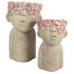 Bloempot 16x15x25 cm Beige Terracotta