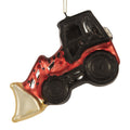 Kersthanger Tractor 12x4x8 cm Rood Glas
