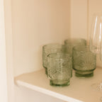 Glas 30cl lichtgroen Flora - Set van 4