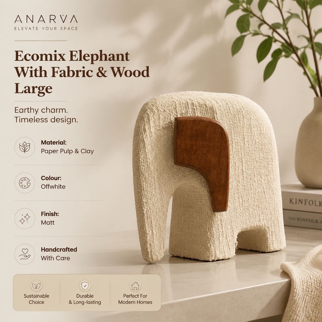 Anarva grote olifantensculptuur – milieuvriendelijk statement-decor