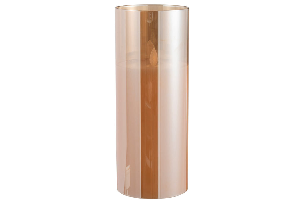 J-Line lamp blinkend - glas - goud - large - LED lichtjes